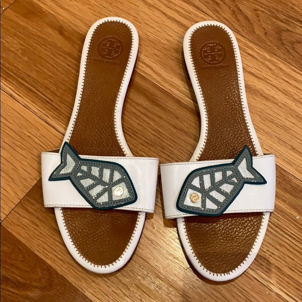 Tory Burch Fish Flat Slide, Sz 9
